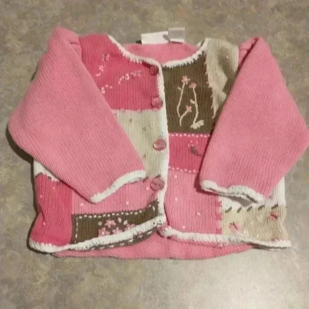 First Moments Newborn brand button down sweater size 6-9 months